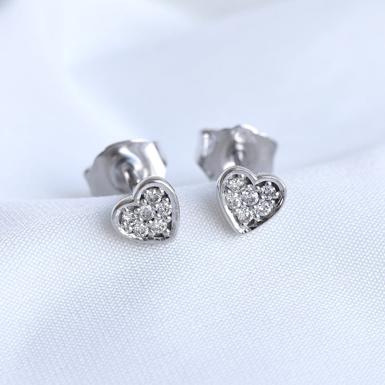 Diamantové náušnice z bílého zlata 85088