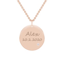 Zlatý přívěsek s diamantem a s gravírem dle vaší volby Cassius