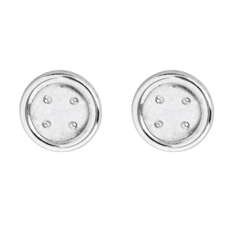Stříbrné okrouhlé náušnice Wiesa