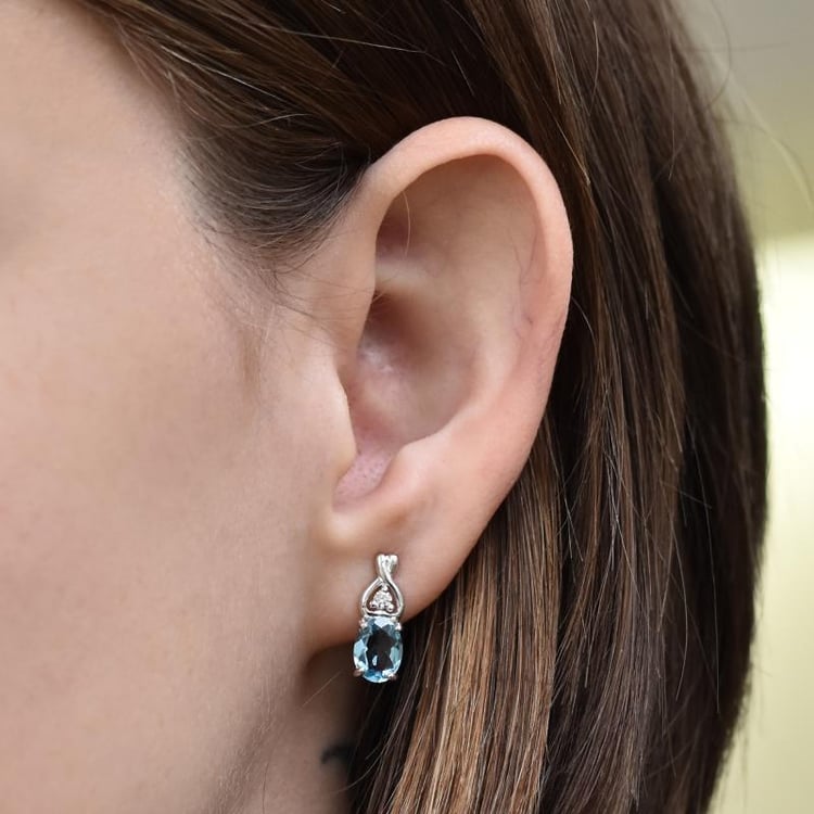 Něžné topazové náušnice 15070