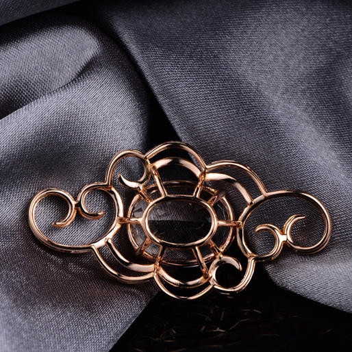 Zlatý zdobný náhrdelník s morganitem Janisa 10078