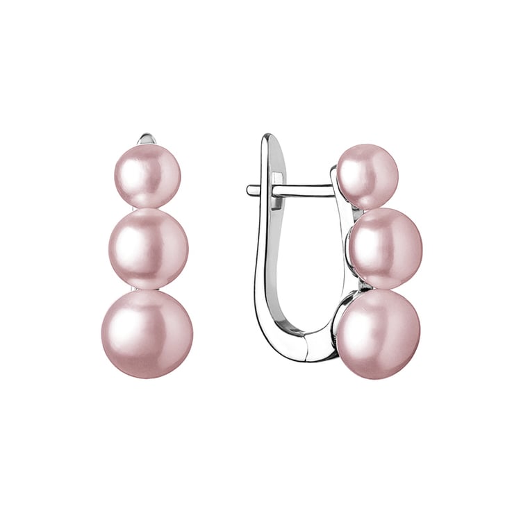 Stříbrné perlové náušnice