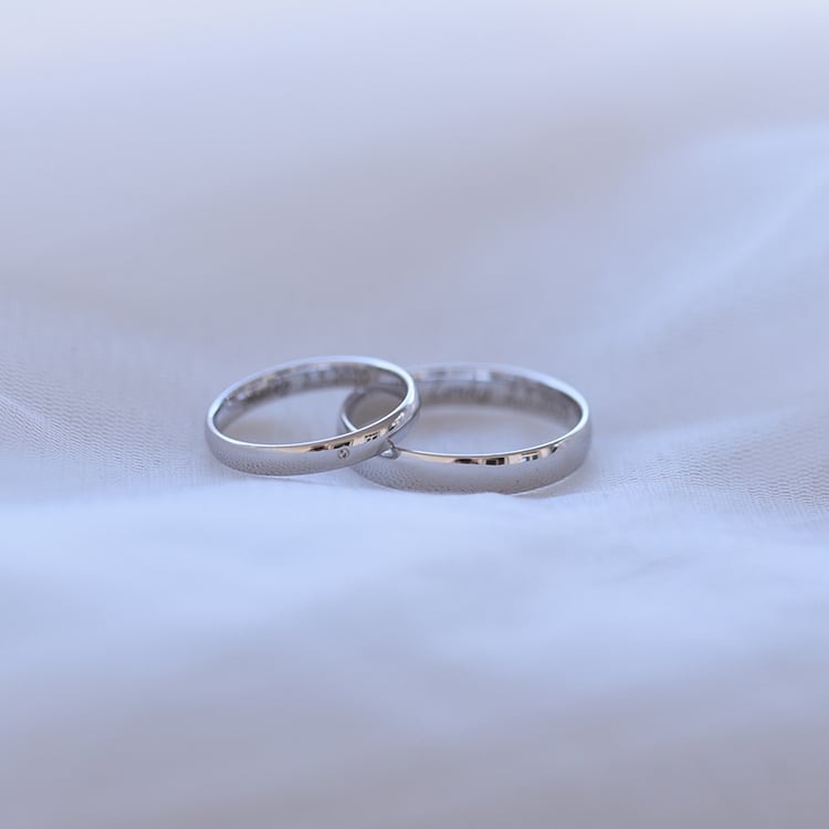 Komfortní snubní prsten z bílého zlata Stanista 143737