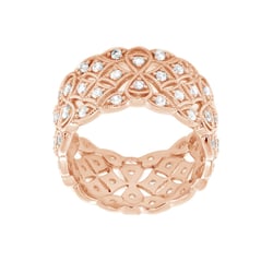 Moderní zlatý prsten s lab-grown diamanty Bernt