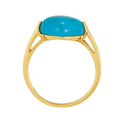 Tyrkysový prsten ze žlutého zlata 5906