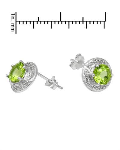 Olivínové náušnice stříbrné 1600