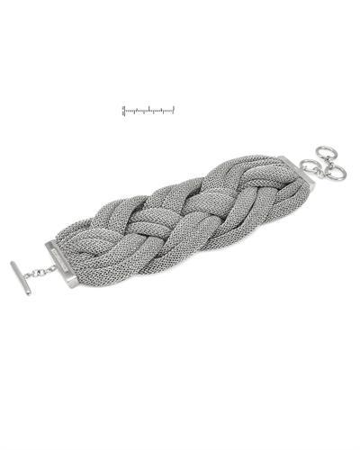 Stříbrný masivní náramek 1087