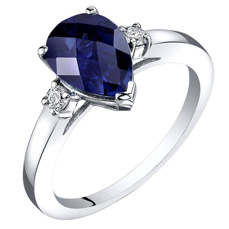 Safírový prsten ze zlata s diamanty Reagan