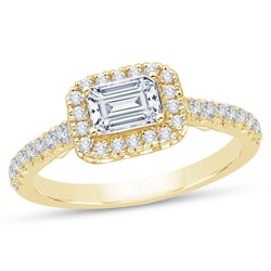 Zásnubní prsten s emerald diamantem Farida