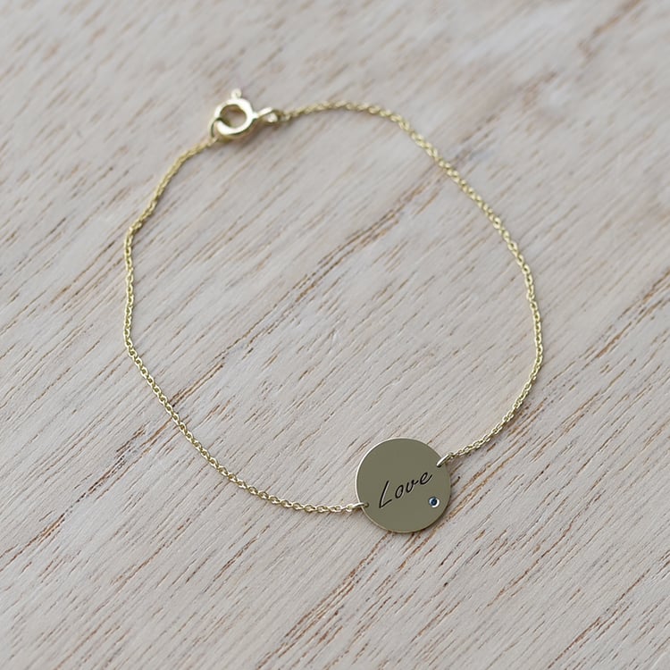 Zlatý náramek s gravírem 58783