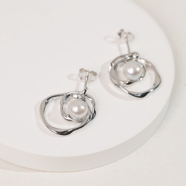 Perlové náušnice ze stříbra Thalia 163919