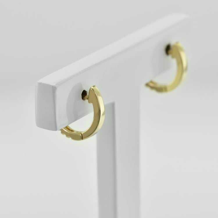 Stříbrné elegantní kruhové náušnice s lab-grown diamanty Gomati 104008