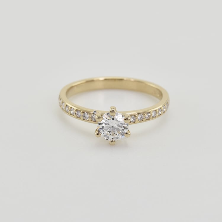 Diamantový zlatý prsten 123858