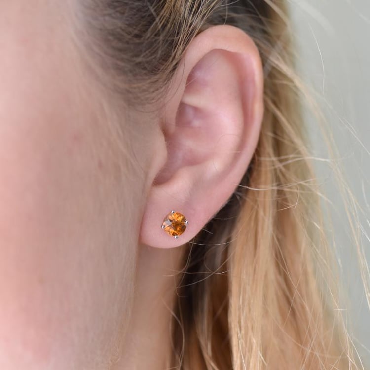 Citrínové zlaté náušnice 12168