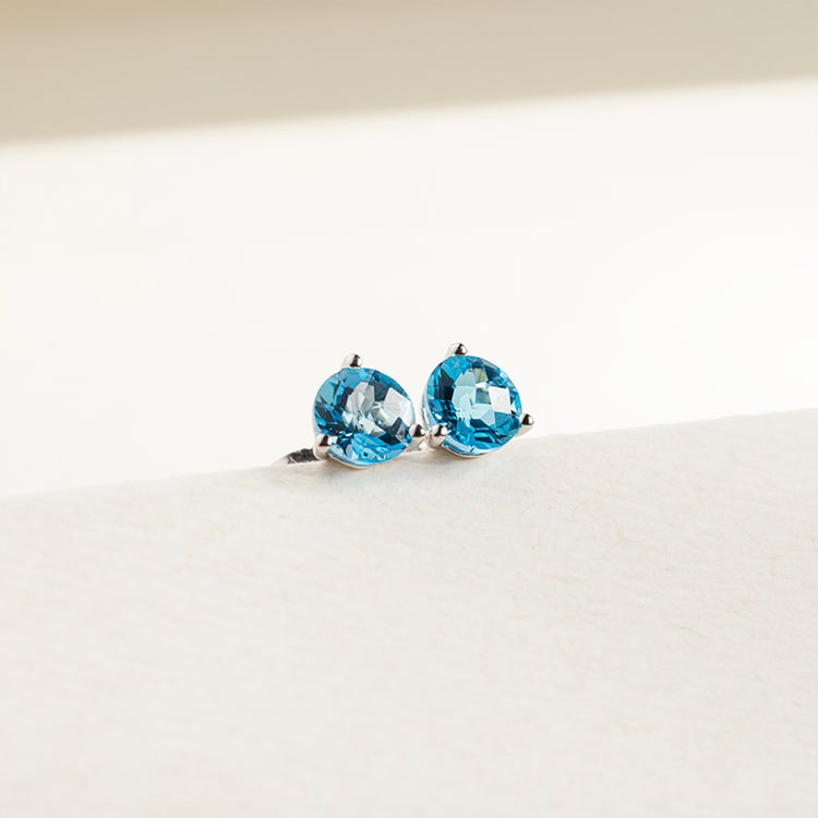 Zlaté martini náušnice s topazy Remie 146513