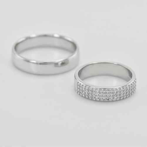 Platinový eternity prsten plný diamantů Muttial