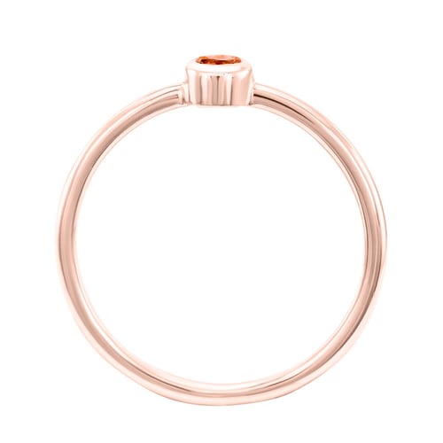 Zlatý minimalistický prsten s padparadscha safírem Emilien