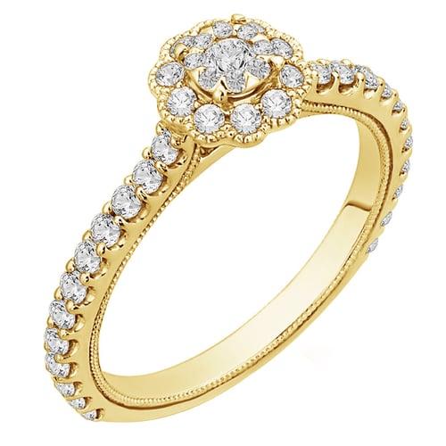 Halo zásnubní prsten s lab-grown diamanty Alaina