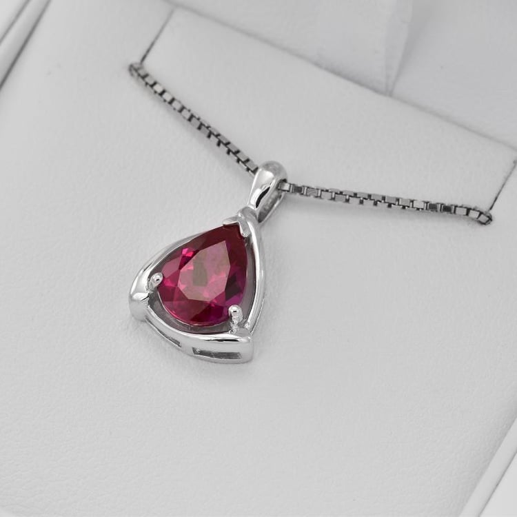 Přívěsek s pear rubínem 28393