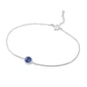 Stříbrný náramek s tanzanitem Arleth