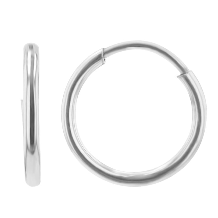 Kruhové stříbrné náušnice