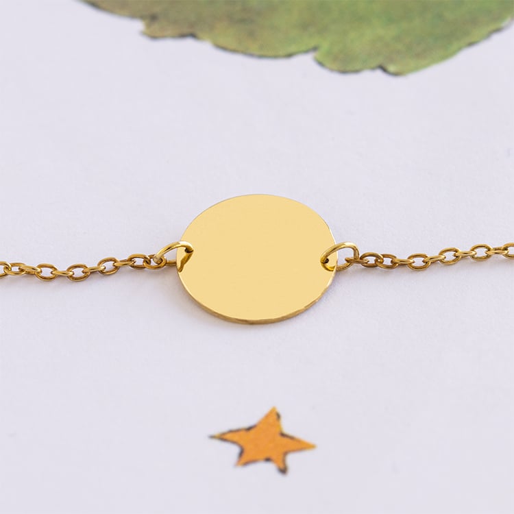 Stříbrný náramek s gravírem beránka Malý princ 144262