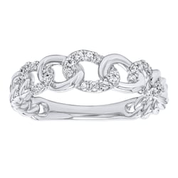 Zlatý proplétaný prsten s přírodními diamanty Rakhi