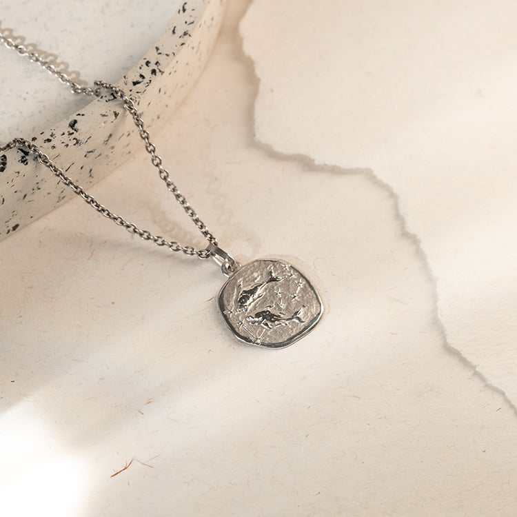 Stříbrný přívěsek se symboly znamení zvěrokruhu 136686