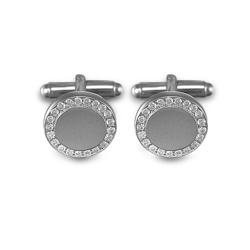 Stříbrné manžetové knoflíčky se zirkony Darcy