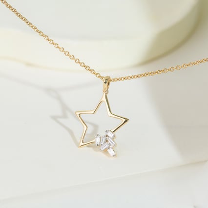 Zlatý přívěsek s lab-grown diamantem ve tvaru hvězdy Ryanna