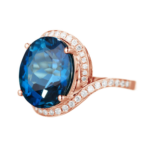 Modrý topaz a diamanty 88812