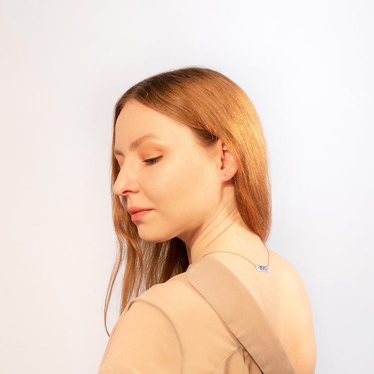 Set stříbrného přívěsku a náhrdelníku pro dva Bianca 99700