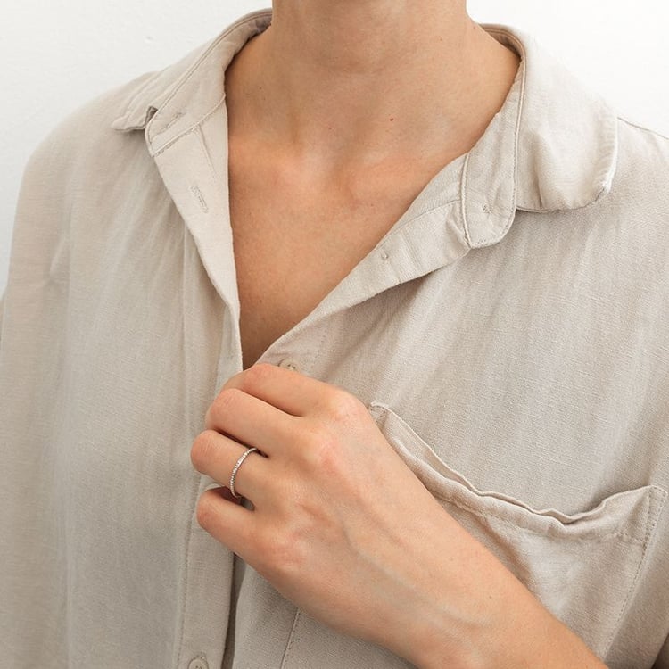 Minimalistický prsten s diamanty Tess 130022