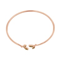 Zlatý minimalistický náramek s olivínovými listy Hulme