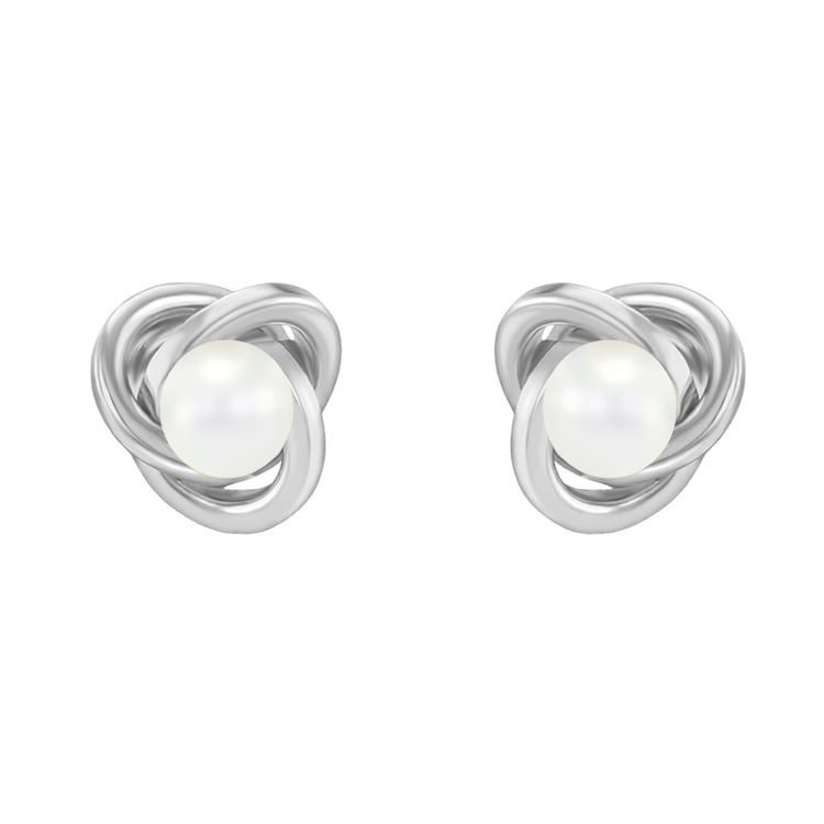 Perlové náušnice z bílého zlata
