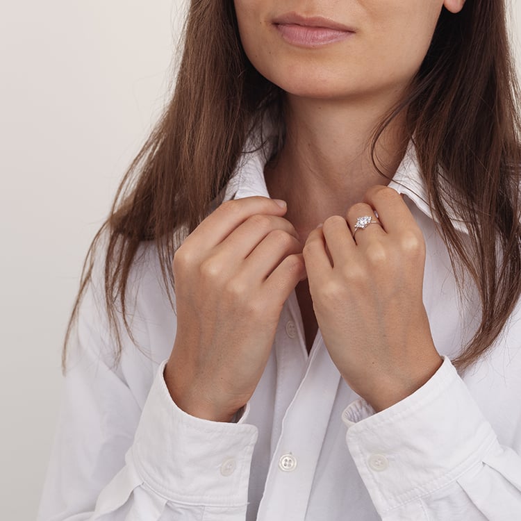 Atypický cluster zásnubní prsten s diamanty Talisha 129168