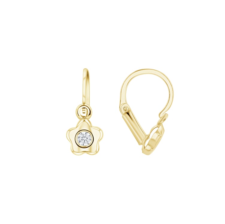 Zlaté dětské náušnice s kytičkou Lily 164443