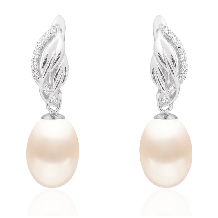 Náušnice s růžovými perlami