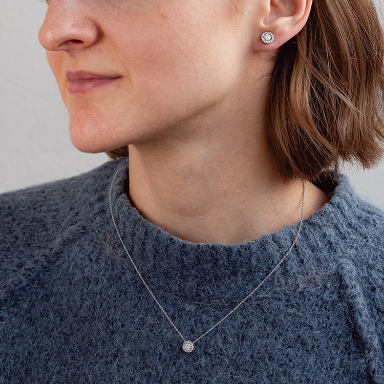 Zlaté náušnice 2v1 s IGI certifikovanými 0.30ct lab-grown diamanty Demetra 132820