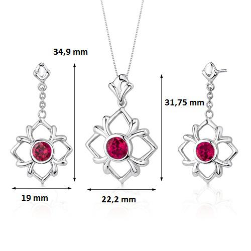 Rubínová kolekce šperků 12448