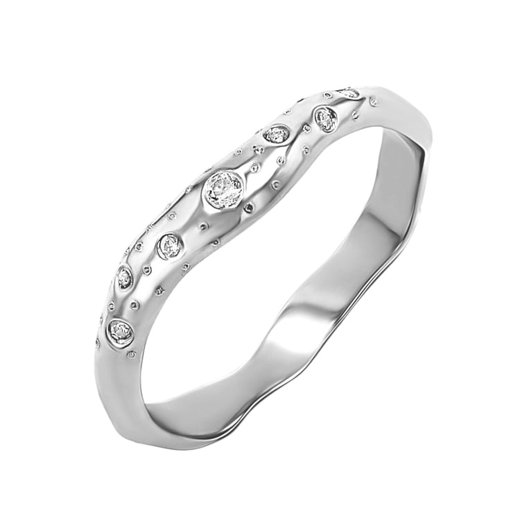 Nepravidelné zlaté snubní prsteny s diamanty Parnell 153455