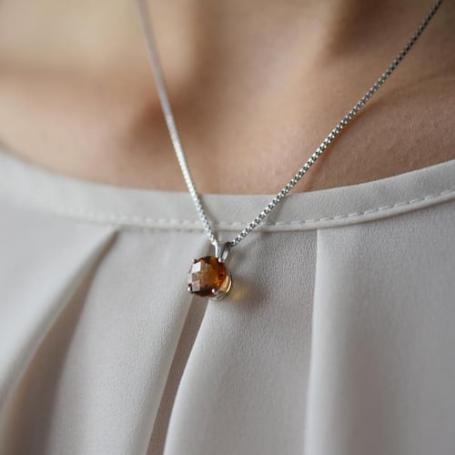 Zlatý přívěsek s 1.70ct citrínem Icy
