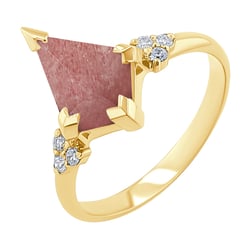 Jedinečný prsten s jahodovým achátem Kettil