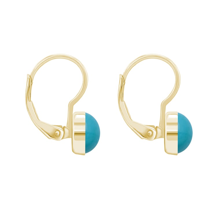 Zlaté visací tyrkysové náušnice Maumo 144663