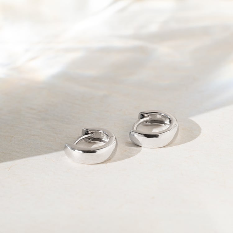 Stříbrné kruhové náušnice 140253