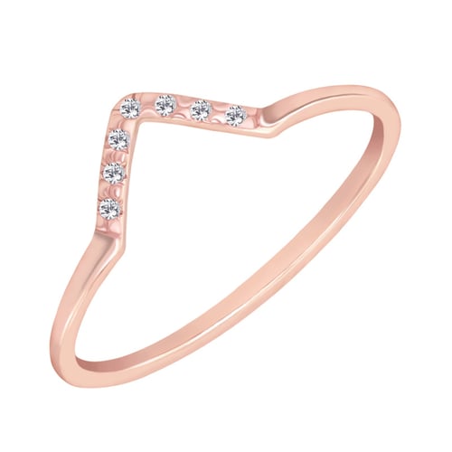 Zlatý vykrojený snubní prsten s diamanty Bebeha