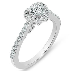 Zásnubní prsten s diamantovým srdcem Yazmin