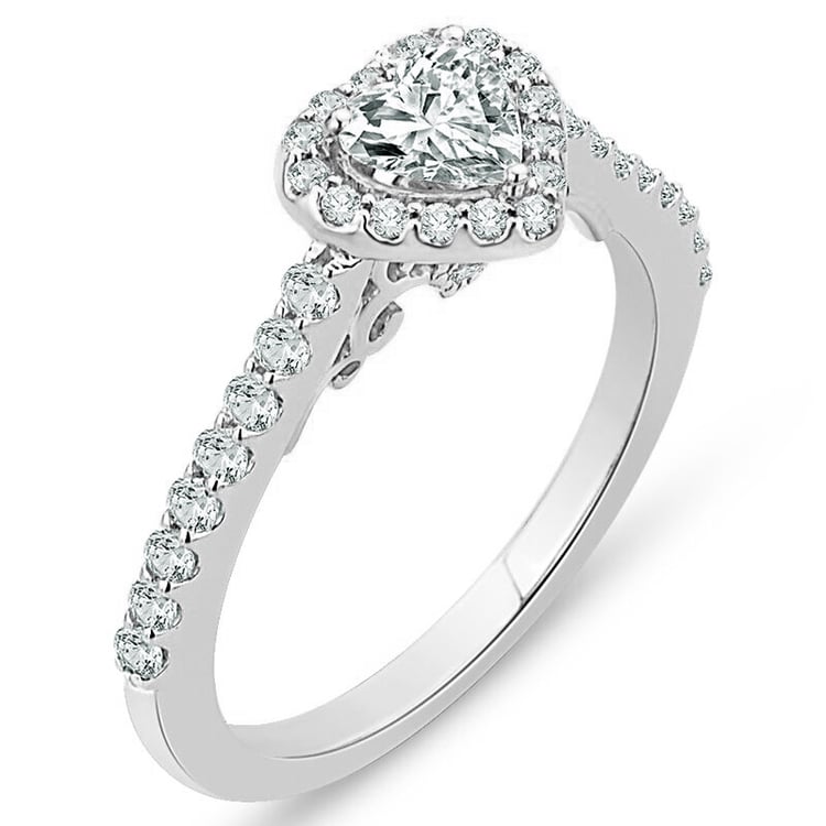 Zásnubní diamantový prsten z bílého zlata 74951