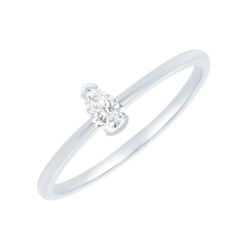 Minimalistický prsten ze zlata s pear diamantem Valentin