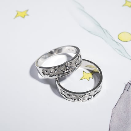 Ručně ryté snubní prsteny Malý princ